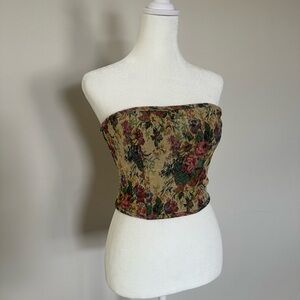 Floral Strapless Top